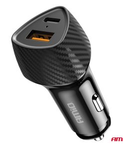 Cargador de coche QC+PD 38W USB-A + USB-C AMIO-04283 10 Cargador de coche QC+PD 38W USB-A + USB-C AMIO-04283