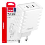 Cargador de pared Cargador Rápido 35W 2xUSB-C AMIO-04288