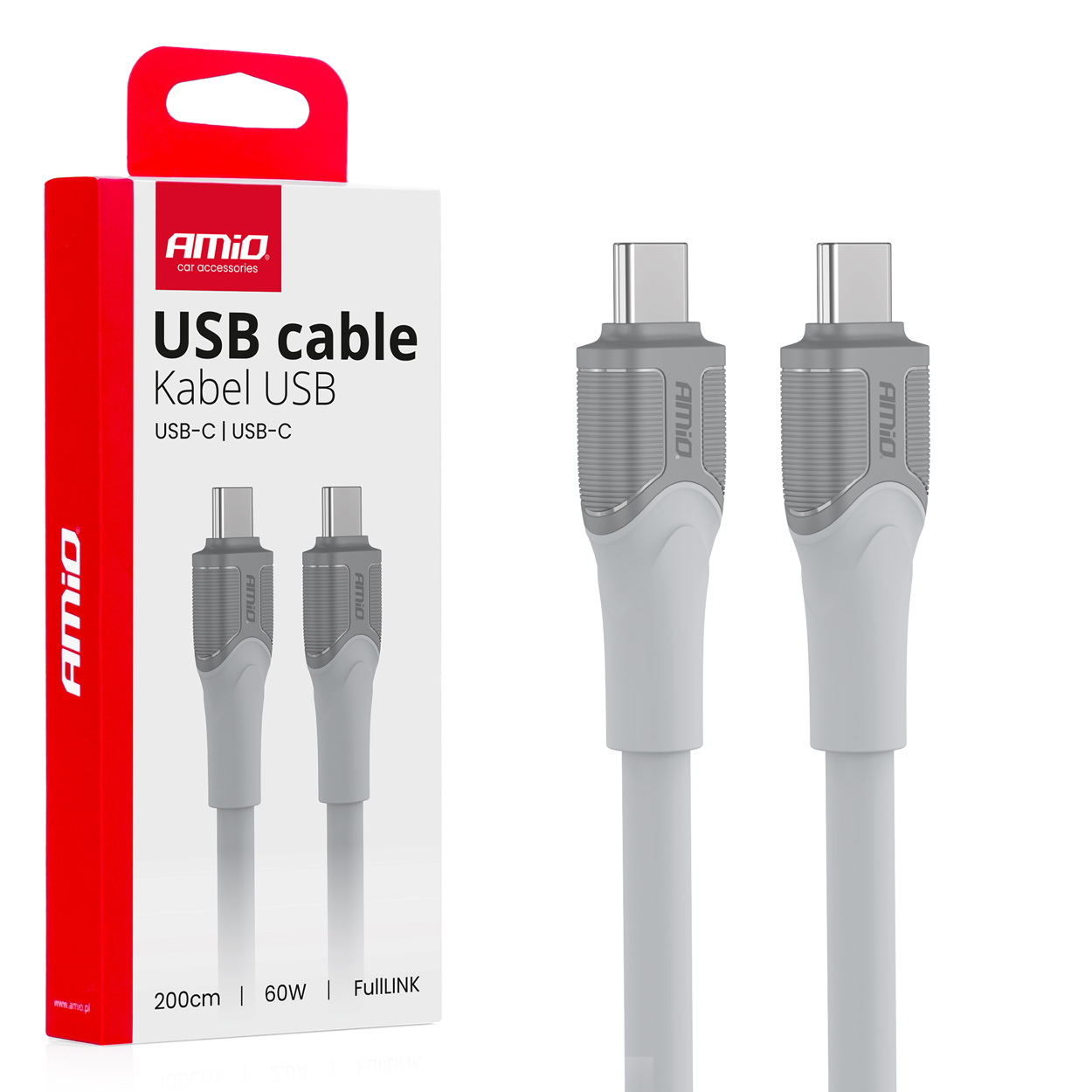 Cable USB-C A TYPE-C 60W 200cm FullLINK modelo X111 AMIO-04292 1 Cable USB-C A TYPE-C 60W 200cm FullLINK modelo X111 AMIO-04292