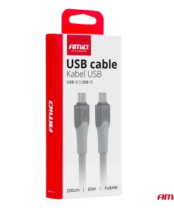 Cable USB-C A TYPE-C 60W 200cm FullLINK modelo X111 AMIO-04292 5 Cable USB-C A TYPE-C 60W 200cm FullLINK modelo X111 AMIO-04292