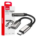 USB-C ZU TYP USB-C + Mini-Jack 3,5 mm Adaptador de enchufe 10 cm AMIO-04295