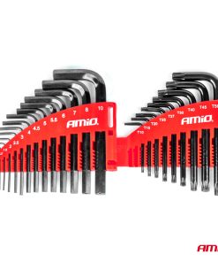 Llaves allen (imbus) y llaves tipo torx CRV negras 22pzs AMIO-04297