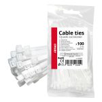 Cintas de sujeción blancas 2,5×100mm 100 unid. AMIO-04305
