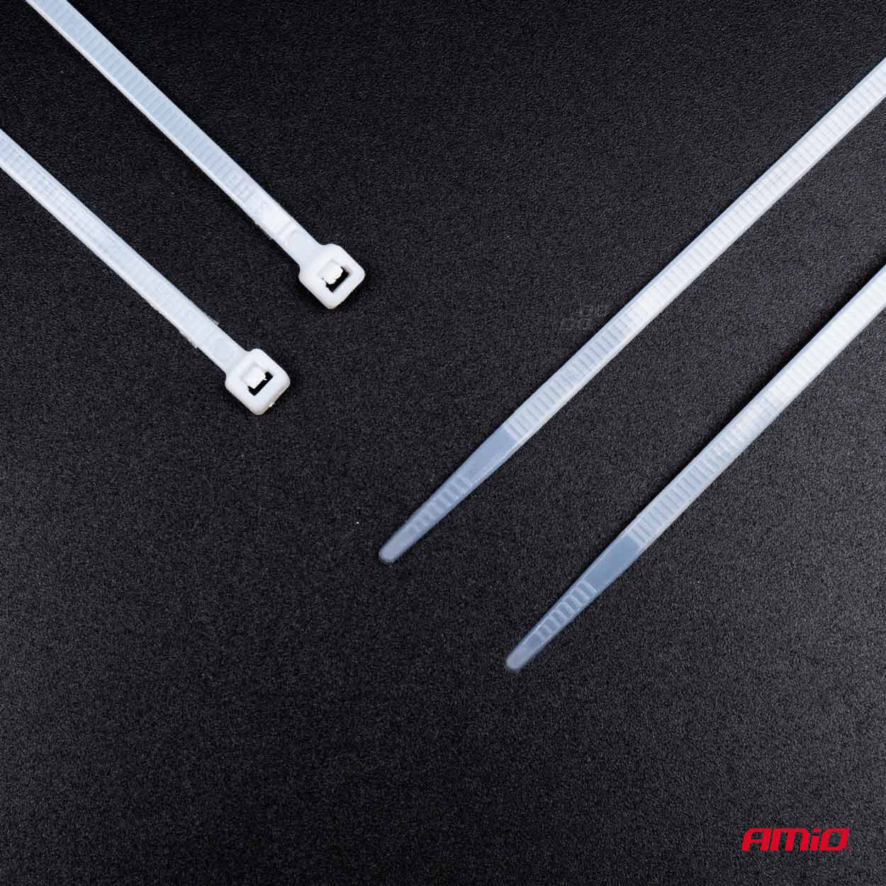 Cintas de sujeción blancas 2,5×200mm 100 unid. AMIO-04307 4 Cintas de sujeción blancas 2,5×200mm 100 unid. AMIO-04307