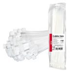 Cintas de sujeción blancas 3,6×300mm 100 unid. AMIO-04309