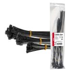 Bridas de plástico negras largas juego 60 unid. AMIO-04315