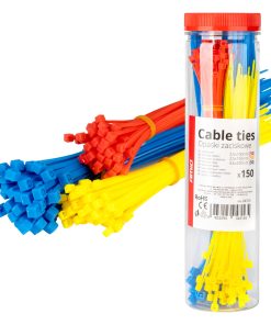 Juego de 150 bridas de plástico multicolor. AMIO-04316
