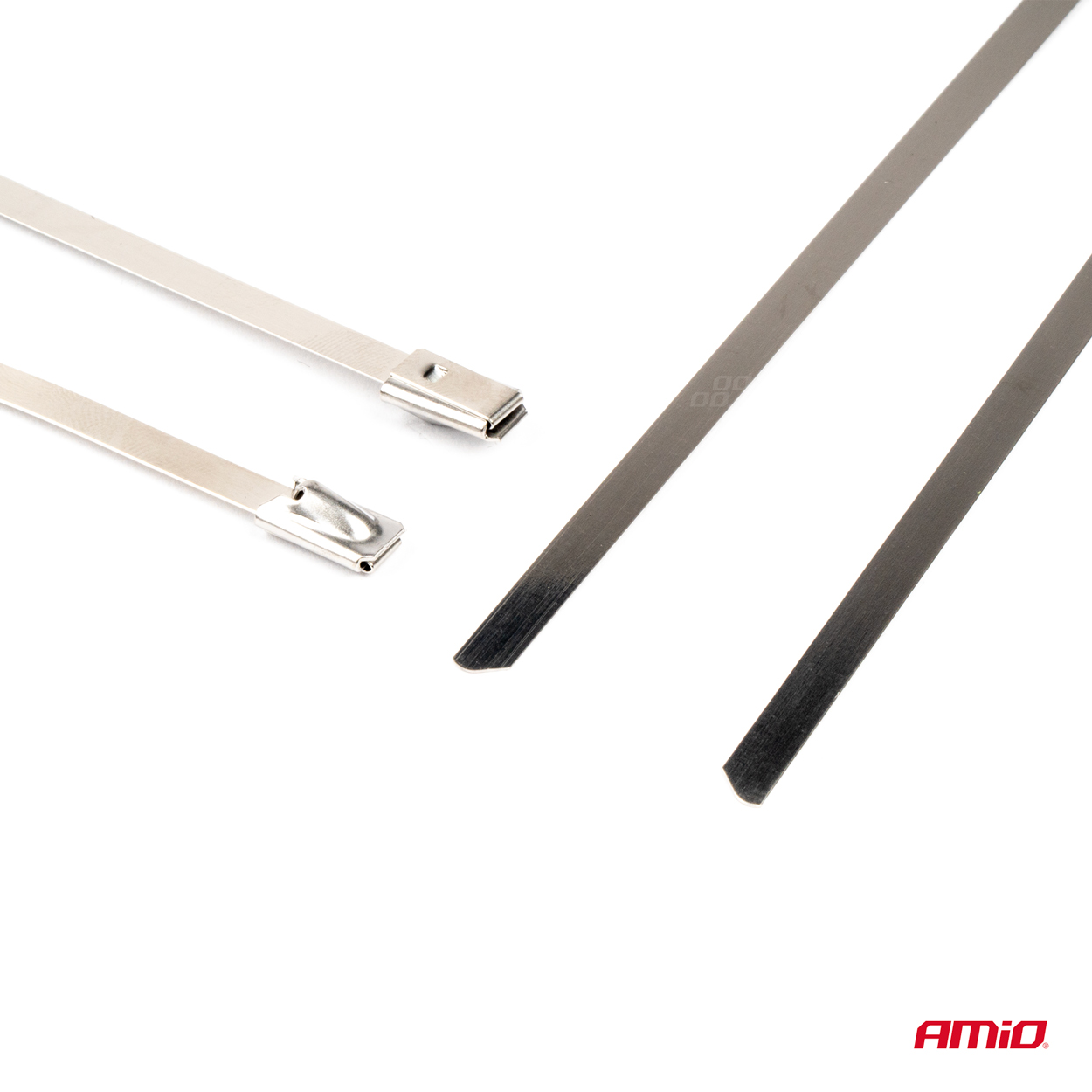 Abrazaderas metálicas de acero inoxidable 4,6x200mm 100 unid. AMIO-04321 4 Abrazaderas metálicas de acero inoxidable 4,6x200mm 100 unid. AMIO-04321