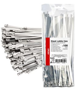 Abrazaderas metálicas de acero inoxidable 4,6x250mm 100 unid. AMIO-04322