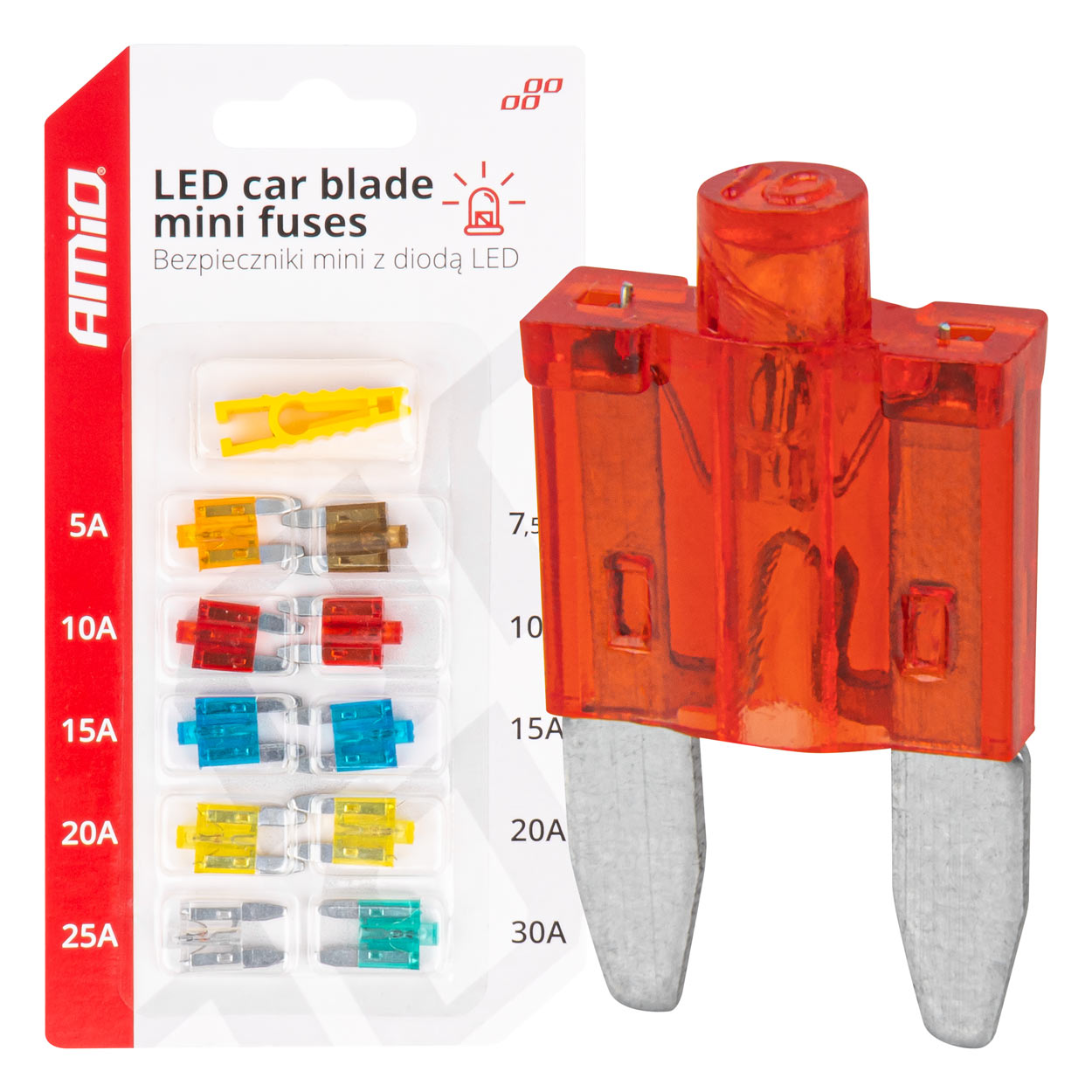 Fúsibles mini LED AMIO-04340 1 Fúsibles mini LED AMIO-04340