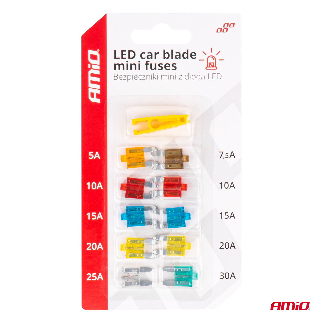 Fúsibles mini LED AMIO-04340 4 Fúsibles mini LED AMIO-04340