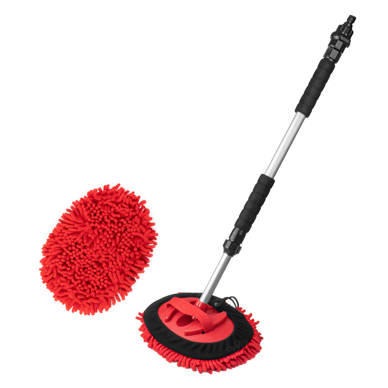 Cepillo para lavado de coche "CHENILLE" con conector de agua 67-100cm AMIO-04342 1 Cepillo para lavado de coche "CHENILLE" con conector de agua 67-100cm AMIO-04342