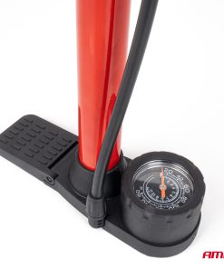 Bomba de aire manual metálica con manómetro MINI PU08 AMIO-04343