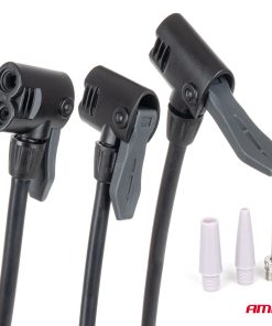Bomba de aire manual metálica con manómetro MINI PU08 AMIO-04343
