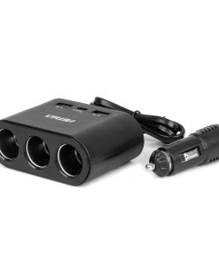 Toma de extensióni 2x USB-A 1x USB-C 12V 24V 120W 70cm AMIO-04361