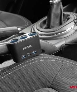 Toma de extensióni 2x USB-A 1x USB-C 12V 24V 120W 70cm AMIO-04361