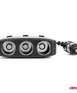 Toma de extensióni 2x USB-A ON/OFF LED 12V 24V 100W 70cm AMIO-04363