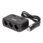 Toma de extensióni 1x USB-A 1x USB-C QC4.0 12V 24V 120W 80cm AMIO-04365