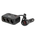 Toma de extensióni 2x USB-A 1x USB-C QC4.0 12V 24V 120W 80cm AMIO-04366