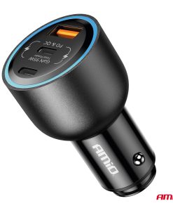 Cargador de coche 2x USB C port + USB A port 12/24V 95W AMIO-04372