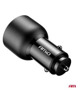 Cargador de coche 2x USB C port + USB A port 12/24V 95W AMIO-04372