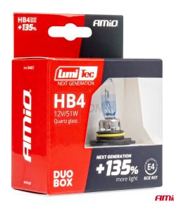 Kit halógenos LumiTec HB4 12V 51W LumiTec NEXT GENERATION +135% DUO AMIO-04407