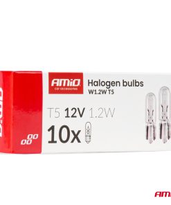 Bombillas halógenas T5 12V 1.2W W2x4.6d white 10 unid. AMIO-04412