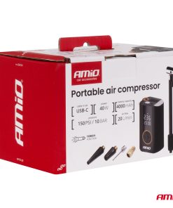 Compresor de aire inalámbrico LED 40W USB-C ACOMP-25 AMIO-04414
