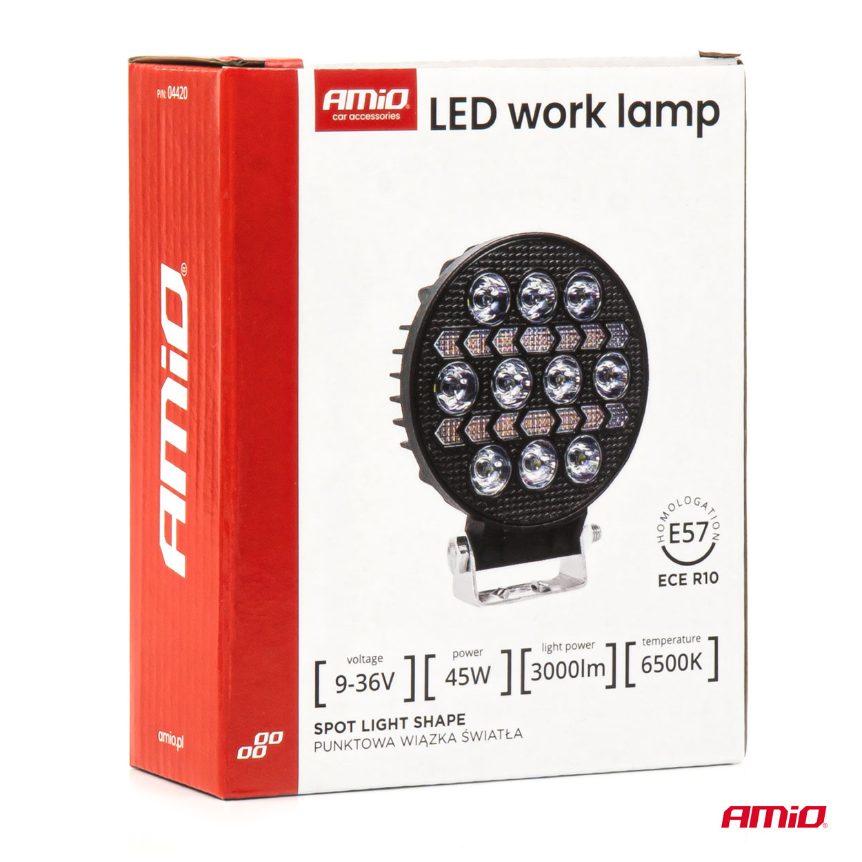 Lámpara de Trabajo AWL76 45W 6500K 3000lm 9-36V AMiO-04420 8 Lámpara de Trabajo AWL76 45W 6500K 3000lm 9-36V AMiO-04420