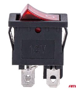 Interruptor de palanca con luz roja 20 A 12 V 24 V AMIO-04440