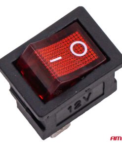 Interruptor de palanca con luz roja 20 A 12 V 24 V AMIO-04440