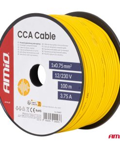 Cable de altavoz unipolar CCA 1x0,75 mm2 100 m 3,75 A 12/230 V AMIO-04447