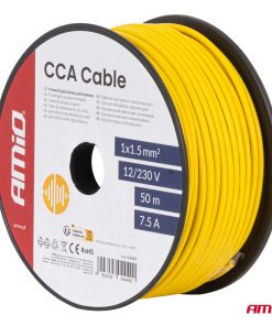 Cable de altavoz unipolar CCA 1x1,5 mm2 50 m 7,5 A 12/230 V AMIO-04449