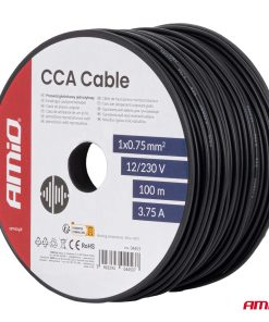 Cable de altavoz unipolar CCA 1x0,75 mm 100 m 3,75 A 12/230 V AMIO-04453