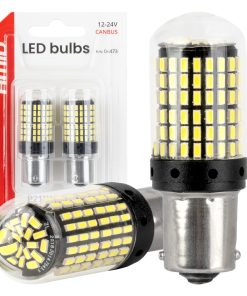Bombillas LED CANBUS 1156 BA15S P21W R10W R5W 4SMD 1860 Blanco 12V 24V AMIO-04252