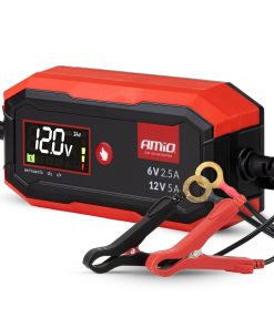 Cargador de batería digital AGM GEL STD LiFePo4 MAX 5A 6/12V PRO AMIO-04527