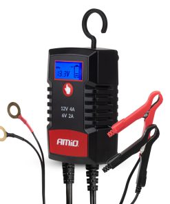 Cargador de batería digital AGM GEL STD LiFePo4 MAX 4A 6/12V PRO HOOK AMIO-04531