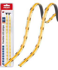 Tiras LED COB para coche amber 2x30 cm 12 V AMIO-04572 12 Tiras LED COB para coche amber 2x30 cm 12 V AMIO-04572