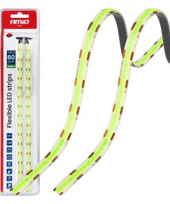 Tiras LED COB para coche verdes, 2 x 30 cm, 12 V, AMIO-04573