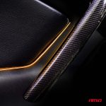 Tiras LED COB laterales para coche naranja 2x30 cm 12 V AMIO-04574