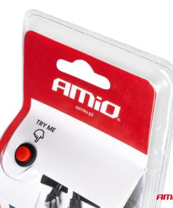 Tiras LED laterales para coche rojo 2x30 cm 12 V AMIO-04576