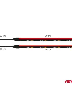 Tiras LED laterales para coche rojo 2x30 cm 12 V AMIO-04576