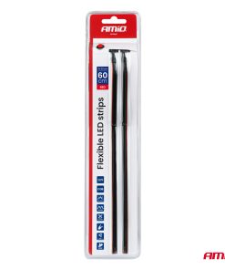 Tiras LED laterales para coche rojo 2x30 cm 12 V AMIO-04576