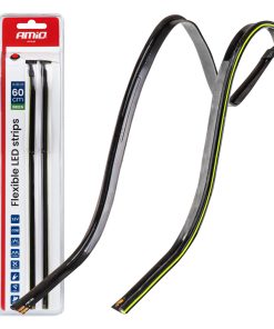 Tiras LED COB laterales para coche verde 2x30 cm 12 V AMIO-04577