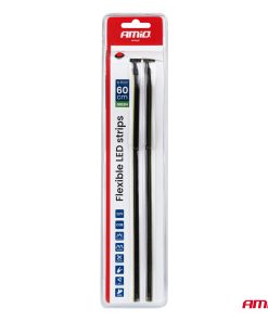 Tiras LED COB laterales para coche verde 2x30 cm 12 V AMIO-04577
