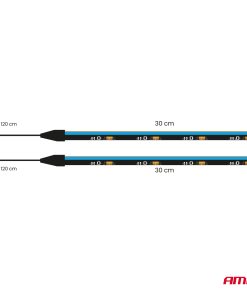 Tiras LED COB laterales para coche azul 2x30 cm 12 V AMIO-04578