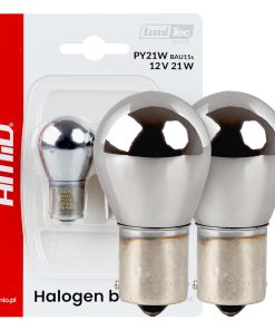 Bombillas halógenas PY21W 12V21W BAU15S LumiTec CHROME dos unidades AMIO-04629