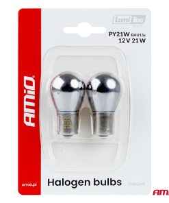 Bombillas halógenas PY21W 12V21W BAU15S LumiTec CHROME dos unidades AMIO-04629