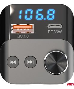 Transmisor FM 1×USB-A 1×USB-C 12V 24V AMIO-04647 16 Transmisor FM 1×USB-A 1×USB-C 12V 24V AMIO-04647