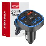 Transmisor FM 2×USB-A 12V 24V AMIO-04648